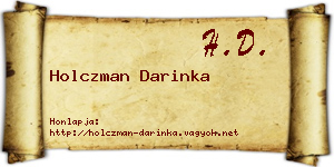 Holczman Darinka névjegykártya